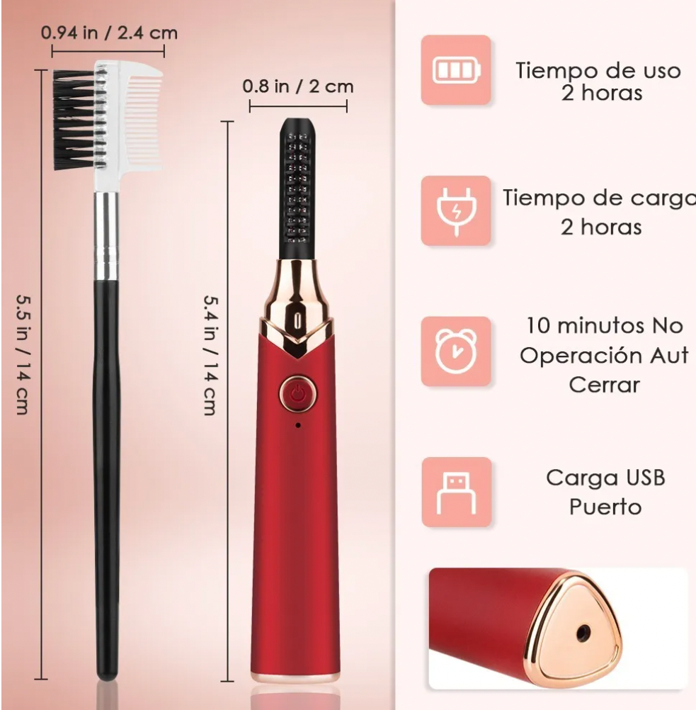 Rizador Eléctrico de Pestañas Recargable